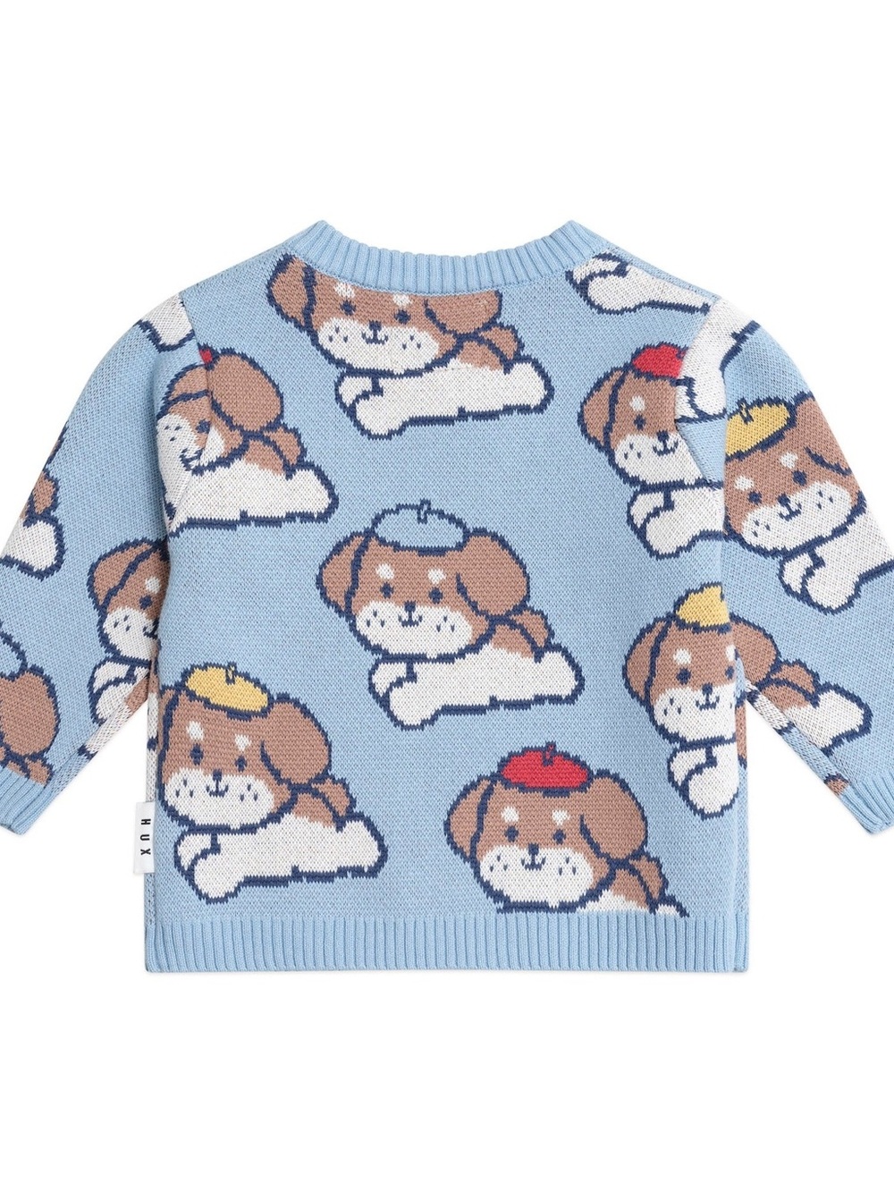 NWT HUXBABY Parisian Painter Pup Knit Pullover